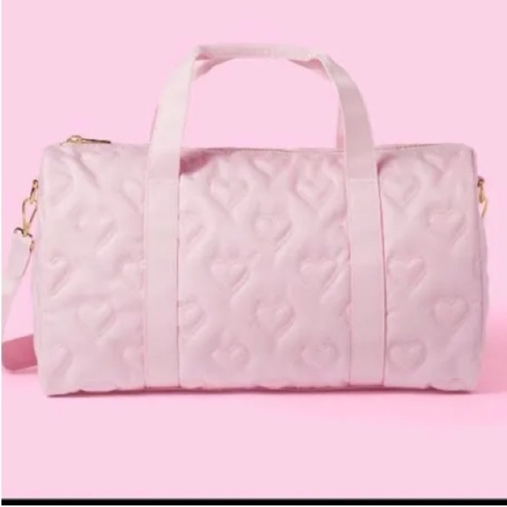 Stony Clover X target pink Heart-Patterned Women's duffle bag